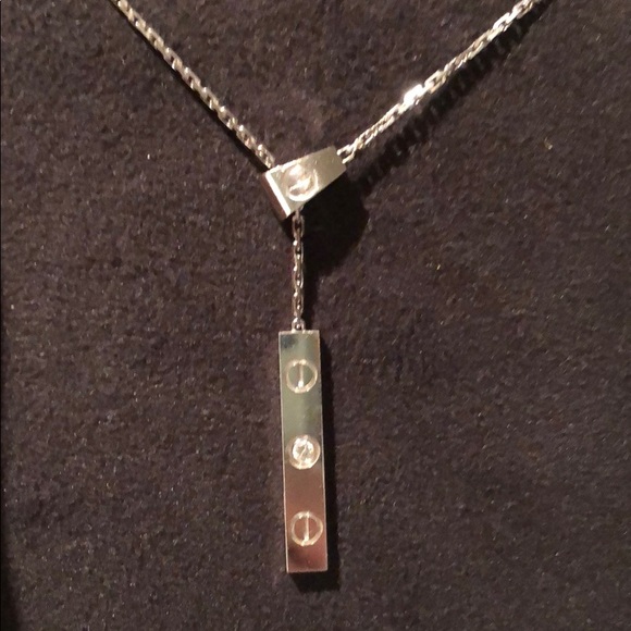 Cartier 18kt white Lariat drop diamond necklace - Picture 8 of 8